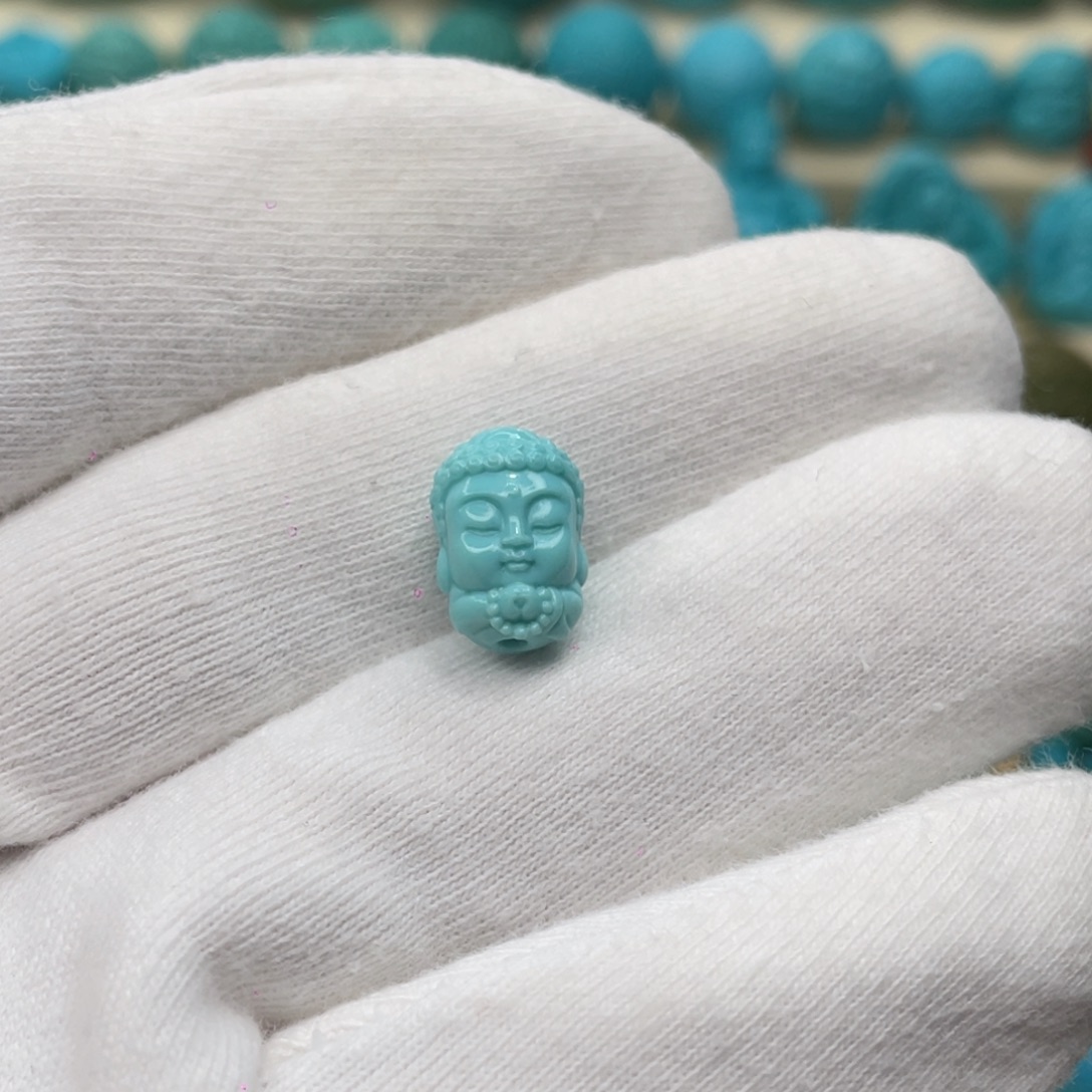 绿松石未镶嵌颈饰卡8.7-12.5-7.6