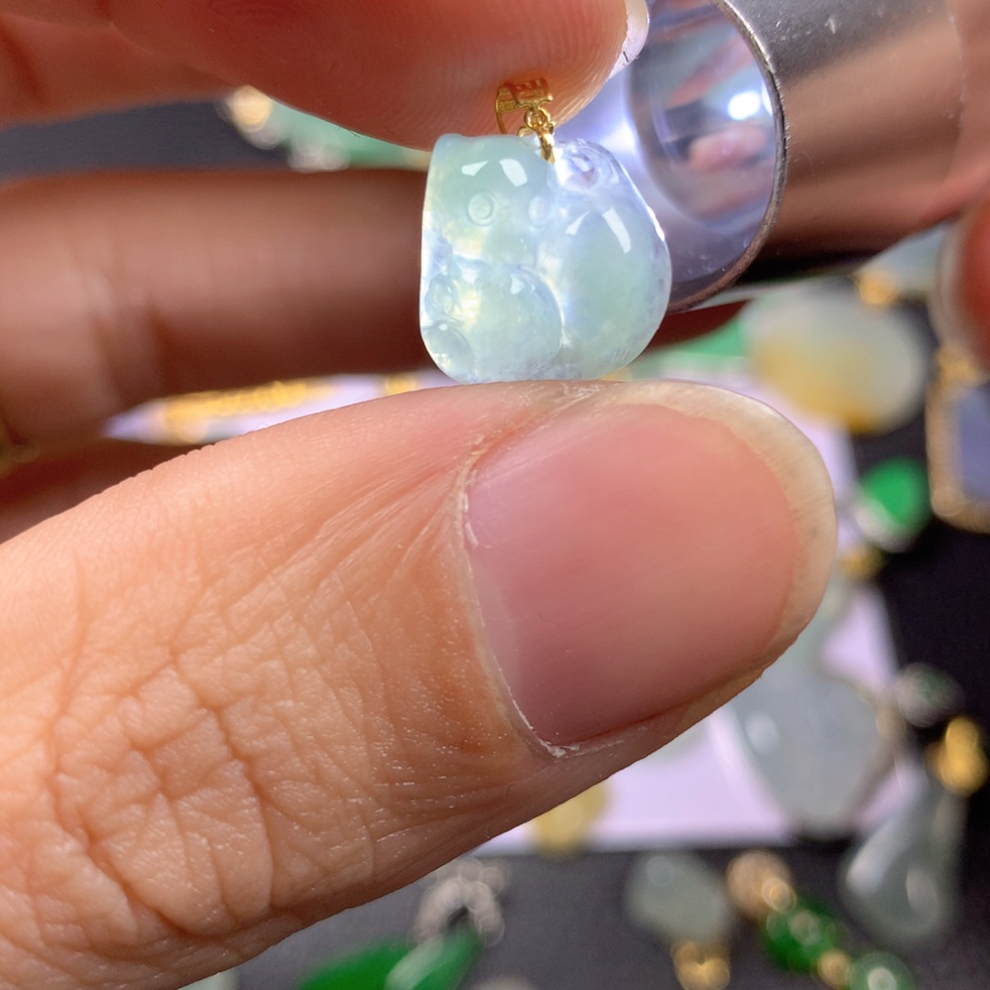 【闪购商品】翡翠颈饰18K金镶嵌翡翠