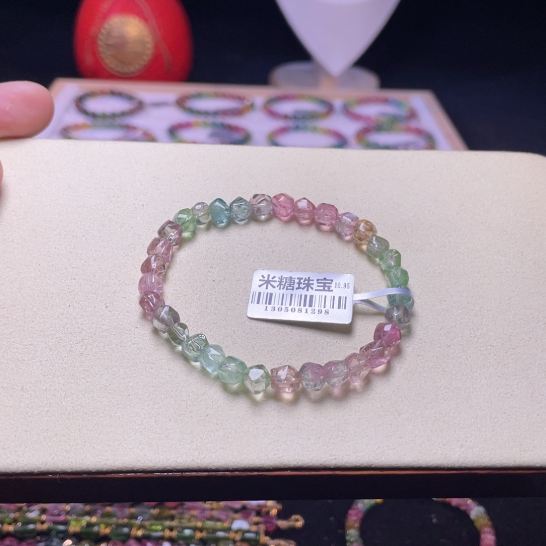 未镶嵌手链碧玺A5碧玺手串