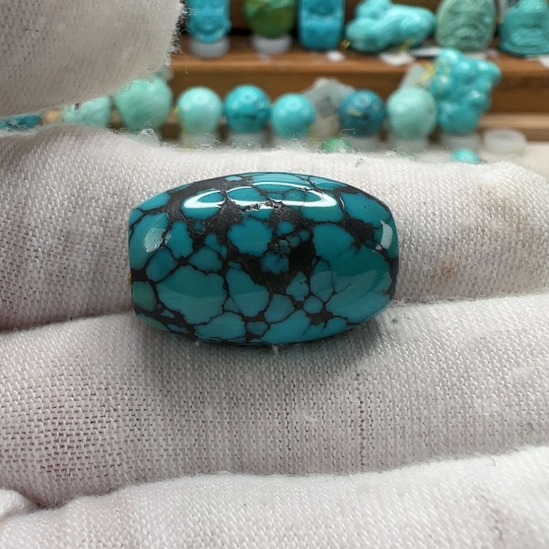 绿松石桶珠 未镶嵌