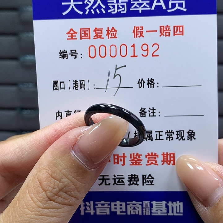 翡翠戒指未镶嵌       192