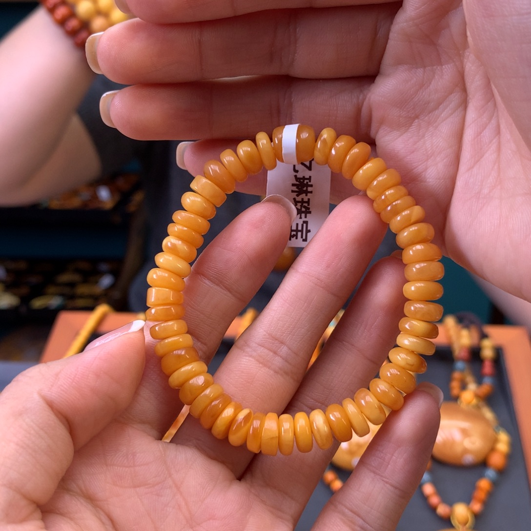 蜜蜡未镶嵌手串天然