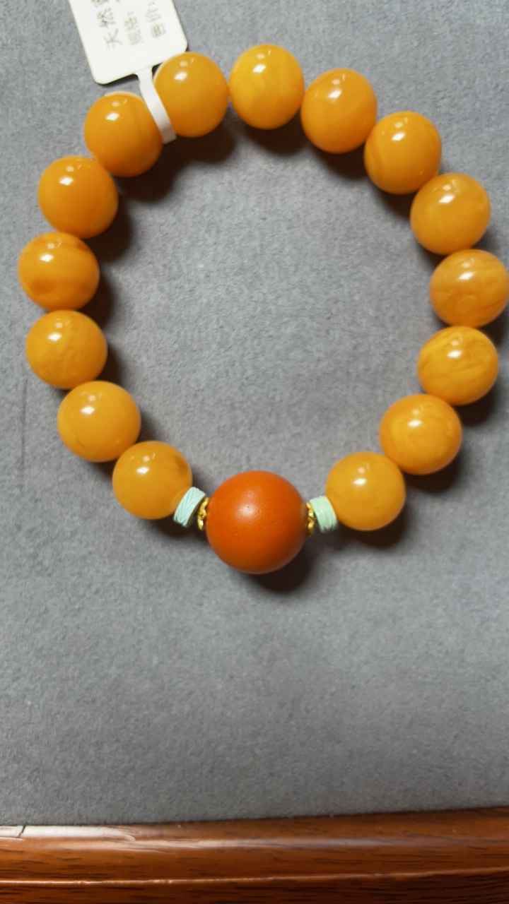 纯天然蜜蜡单圈手链