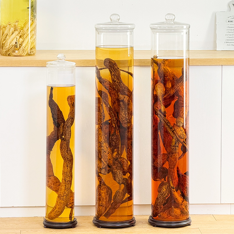 直筒加厚20直径高硼硅耐热酒瓶牛大力鹿鞭肉苁蓉药材专用泡酒瓶