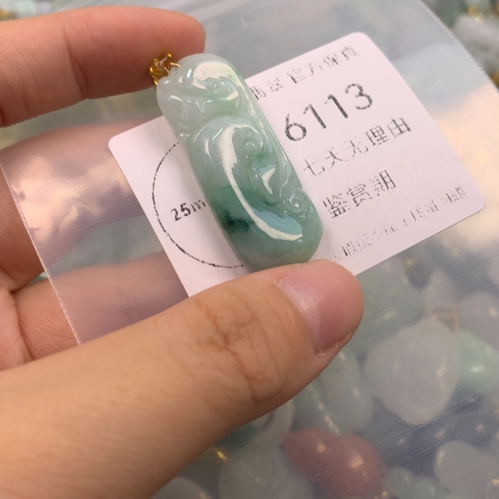 翡翠未镶嵌吊坠(不含链)