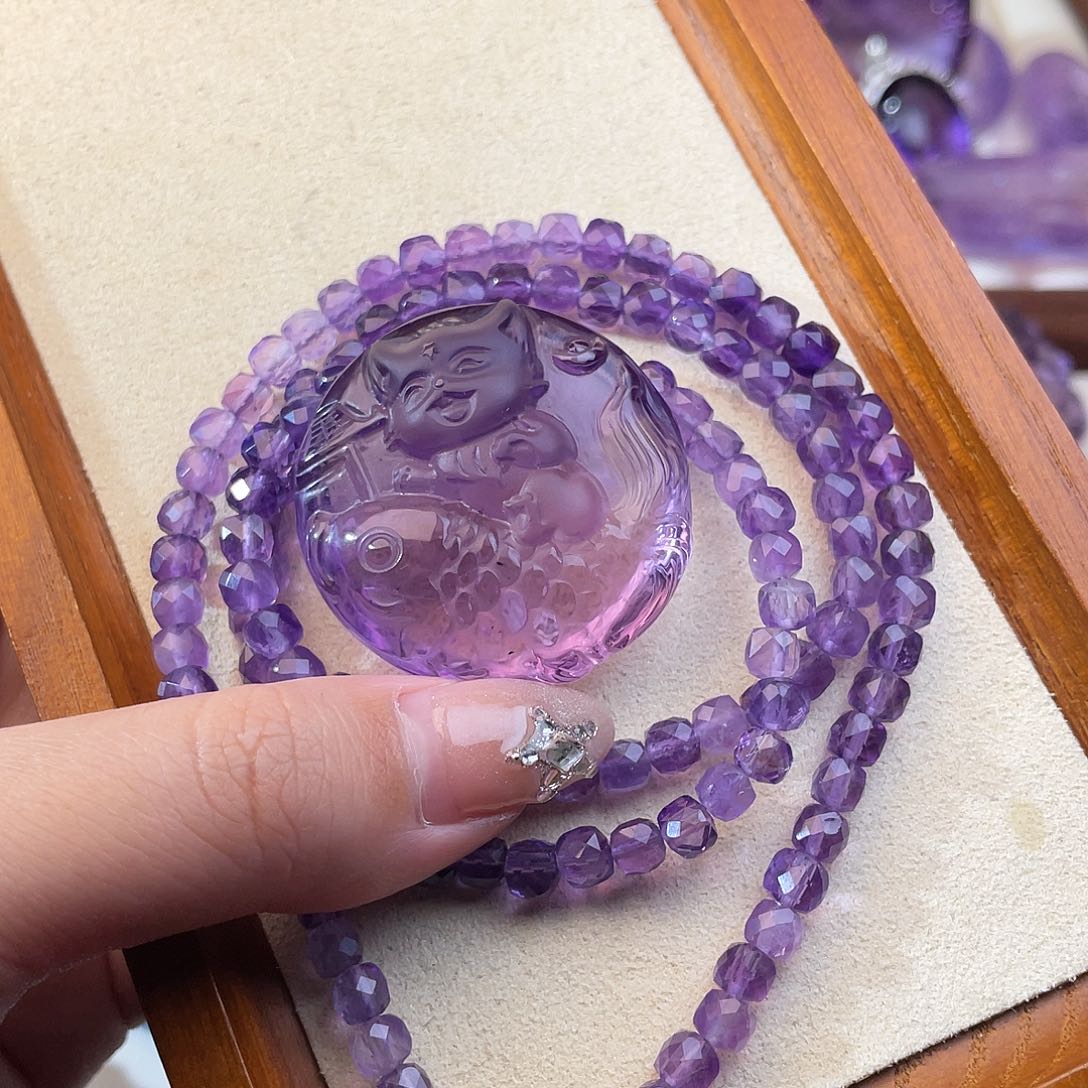 水晶颈饰未镶嵌?天然水晶吊坠107