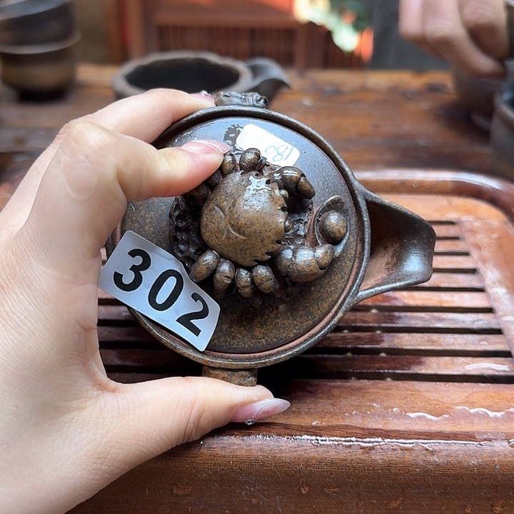 纯手工制作粗陶茶具