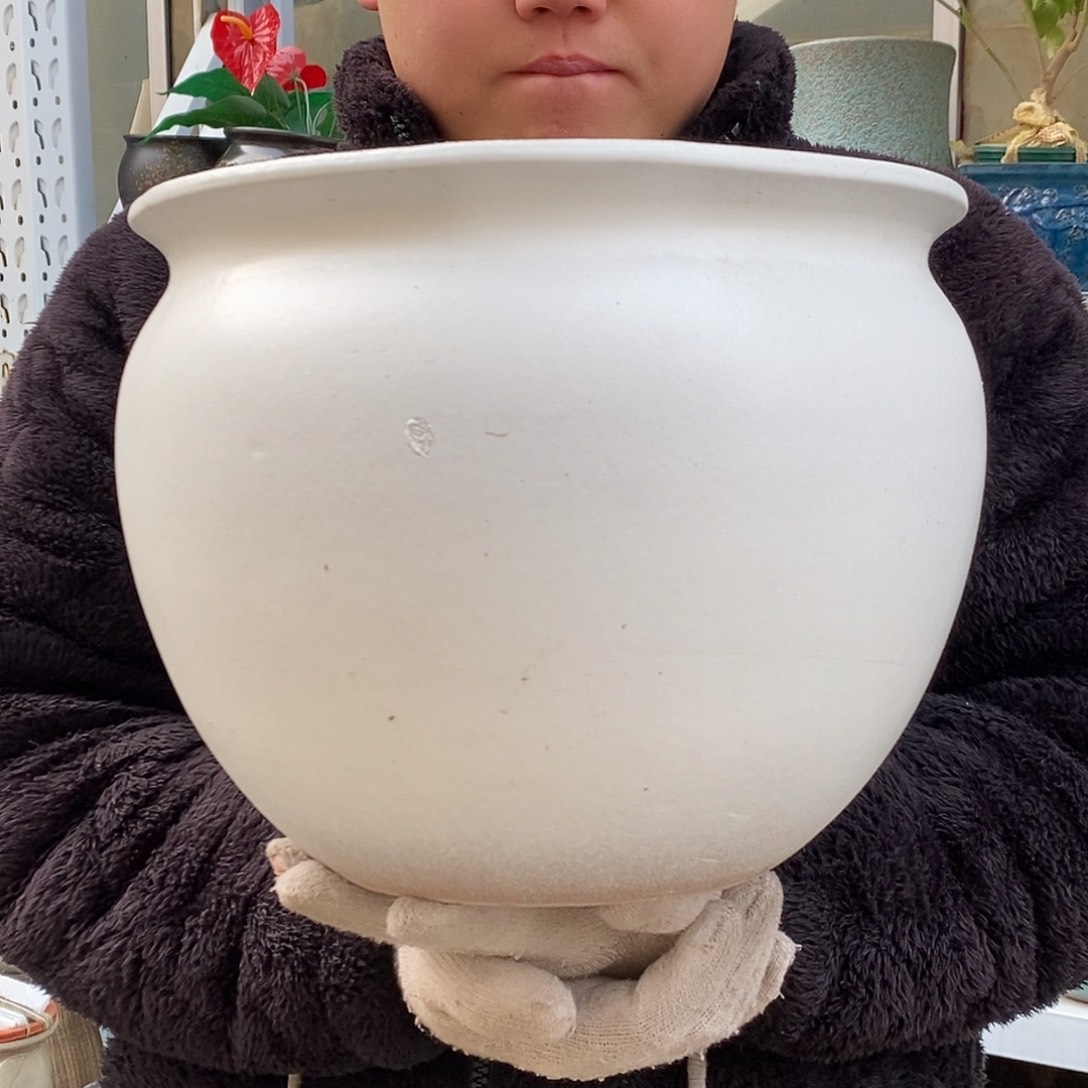 紫砂花盆口口30高25瑕疵