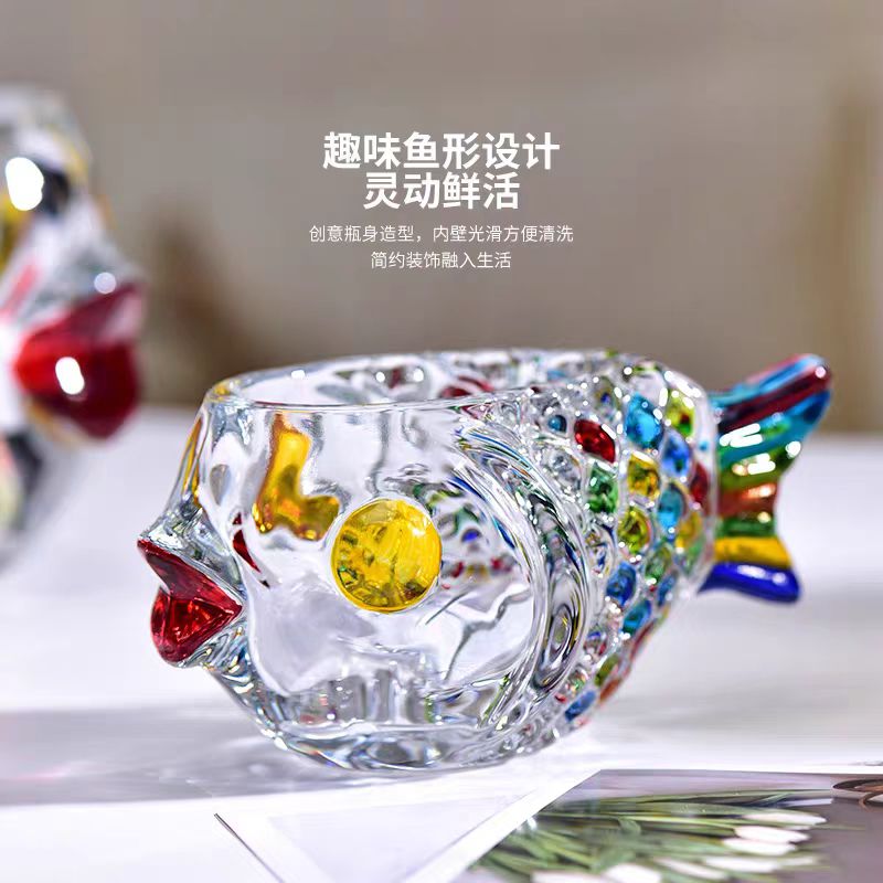 大号纯手工手绘创意鱼形器皿餐桌收纳定制餐具