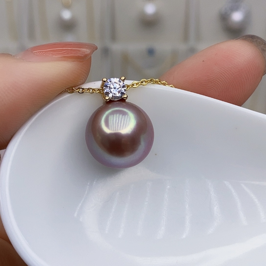 淡水珍珠颈饰银S925镶嵌