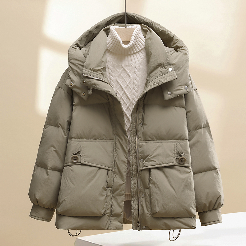 008棉服女短款2025冬季新款韩版宽松ins棉袄外套加厚保暖连帽棉服