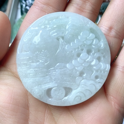 翡翠颈饰未镶嵌天然缅甸翡翠a货