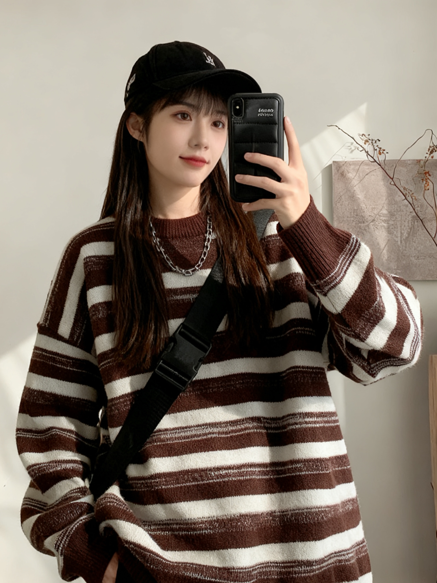【M26405~毛衣】秋冬氛围感拉满&条纹毛衣适配所有日常场景