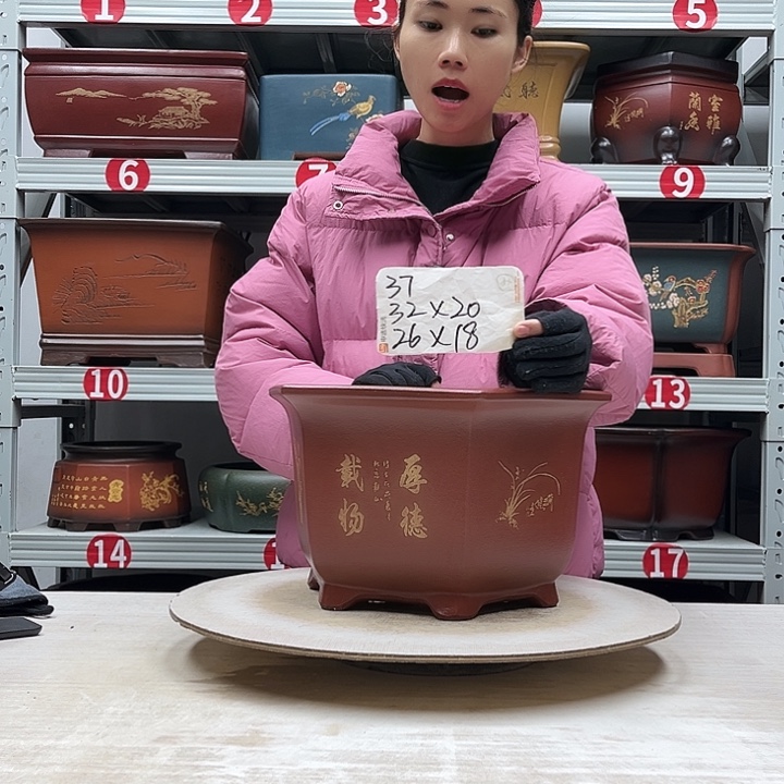 紫砂花盆紫砂花盆