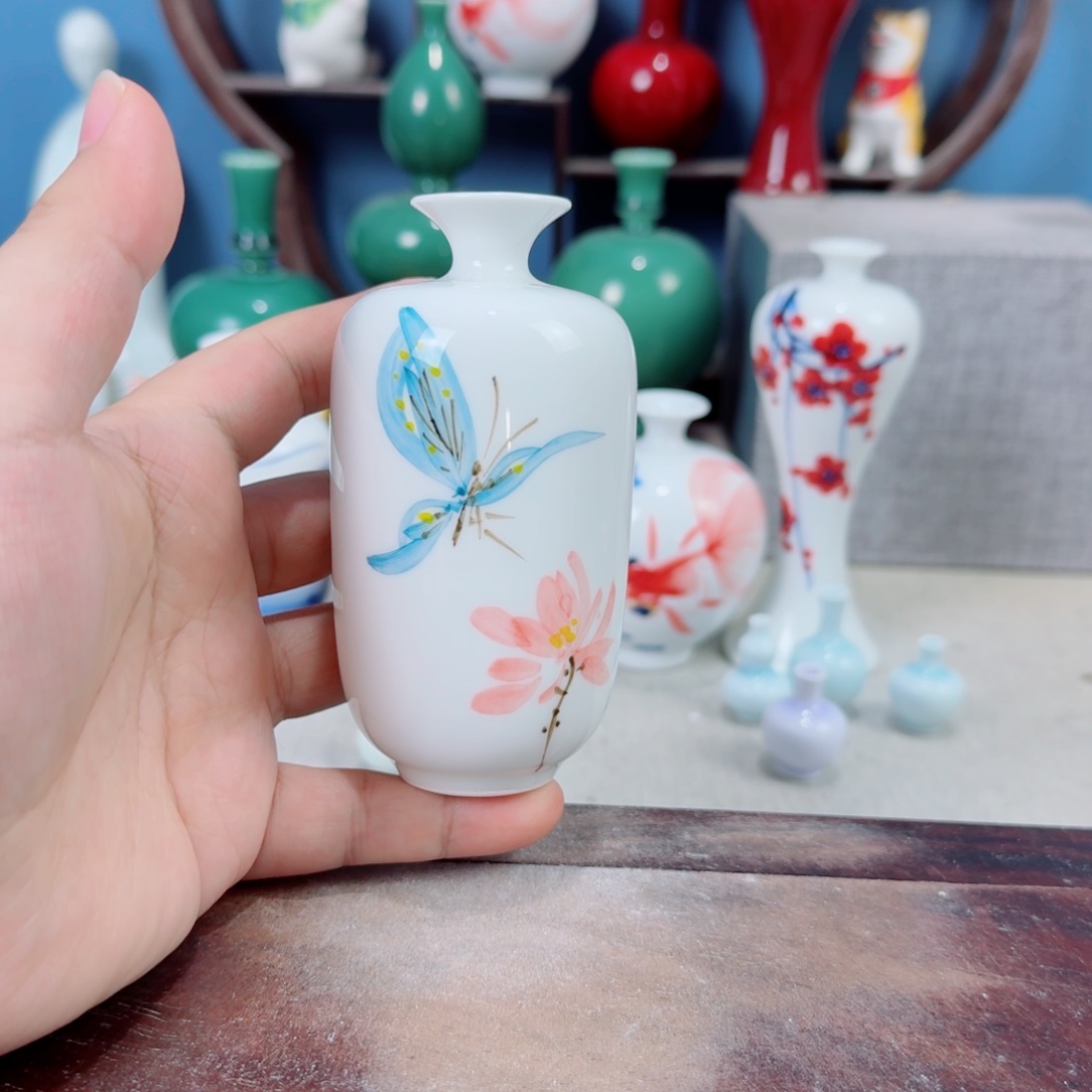 陶瓷手工小花器摆件