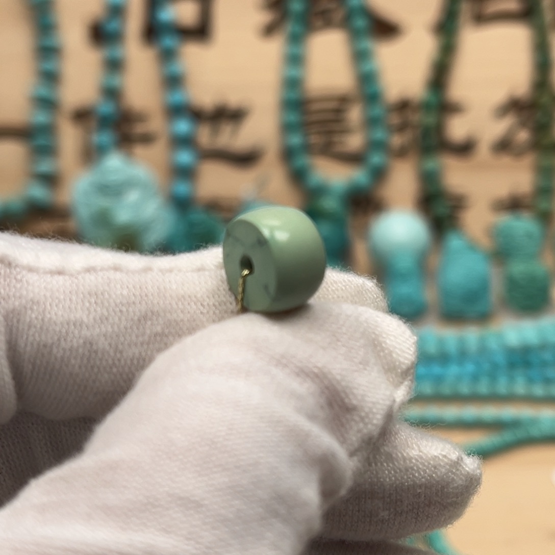 绿松石直切隔珠卡10.3/6.5未镶嵌