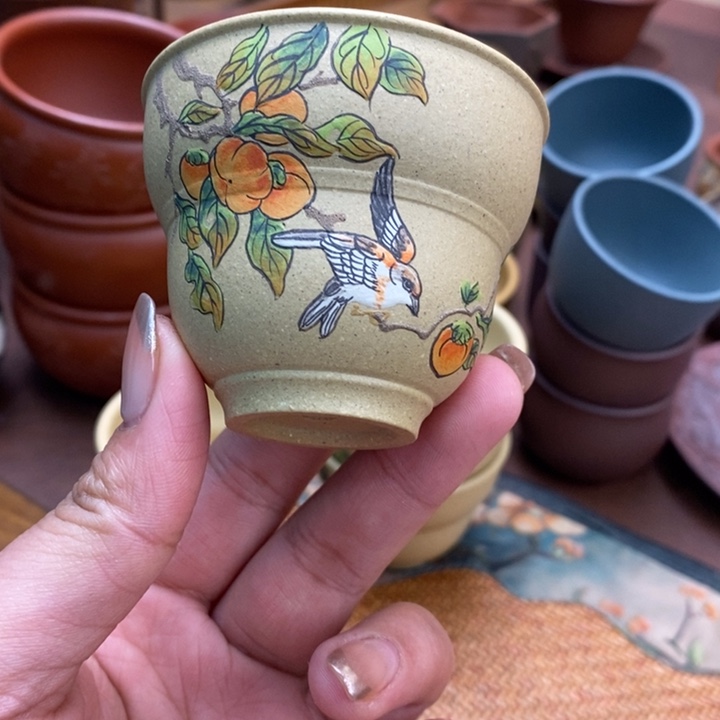 紫砂茶杯原矿紫砂主人杯