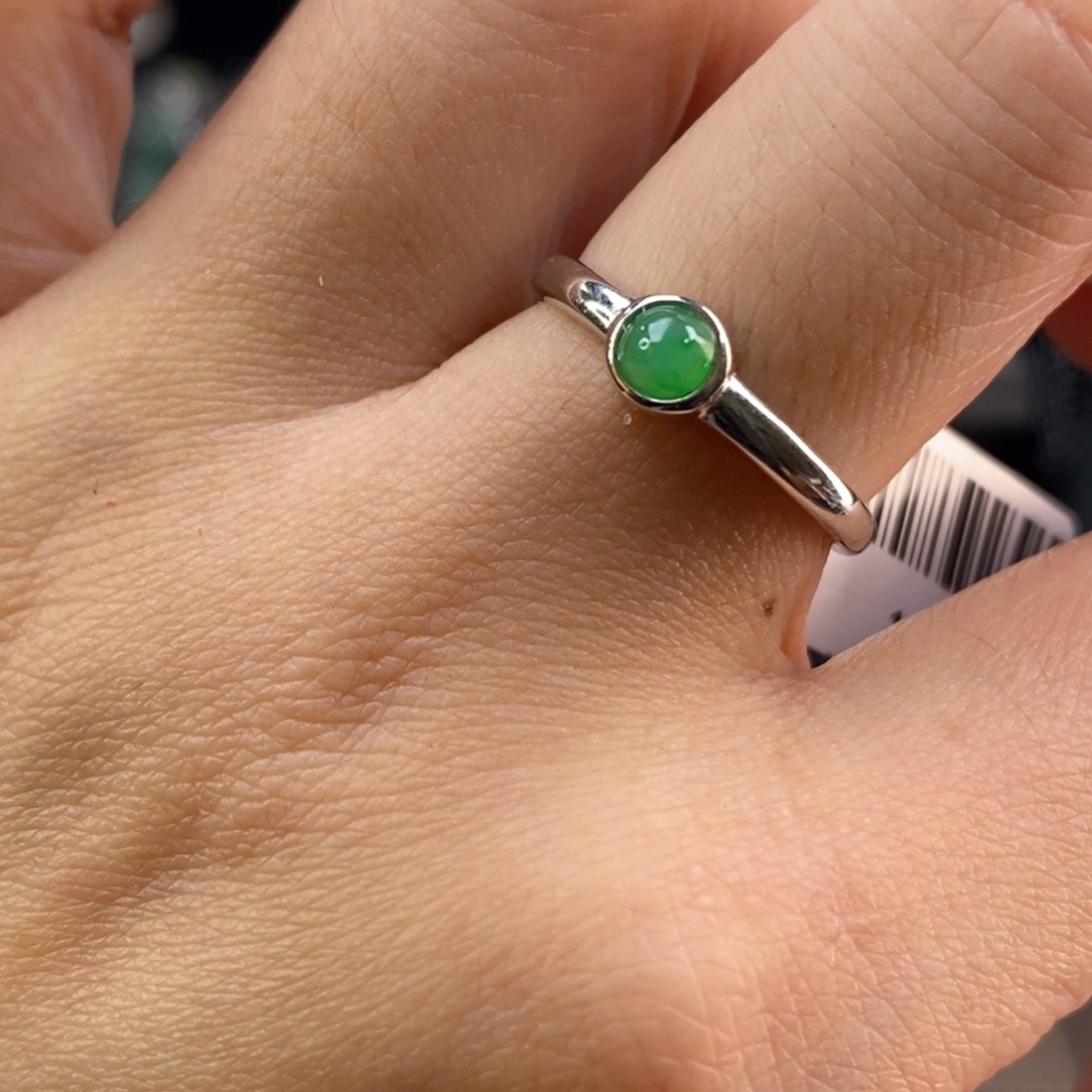 颈饰银S925镶嵌翡翠净货16030