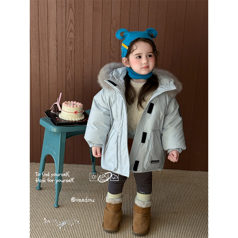  one豆·25冬~小熊贴标派克羽绒服5825（童装汉服）