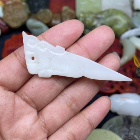 和田玉未镶嵌颈饰35