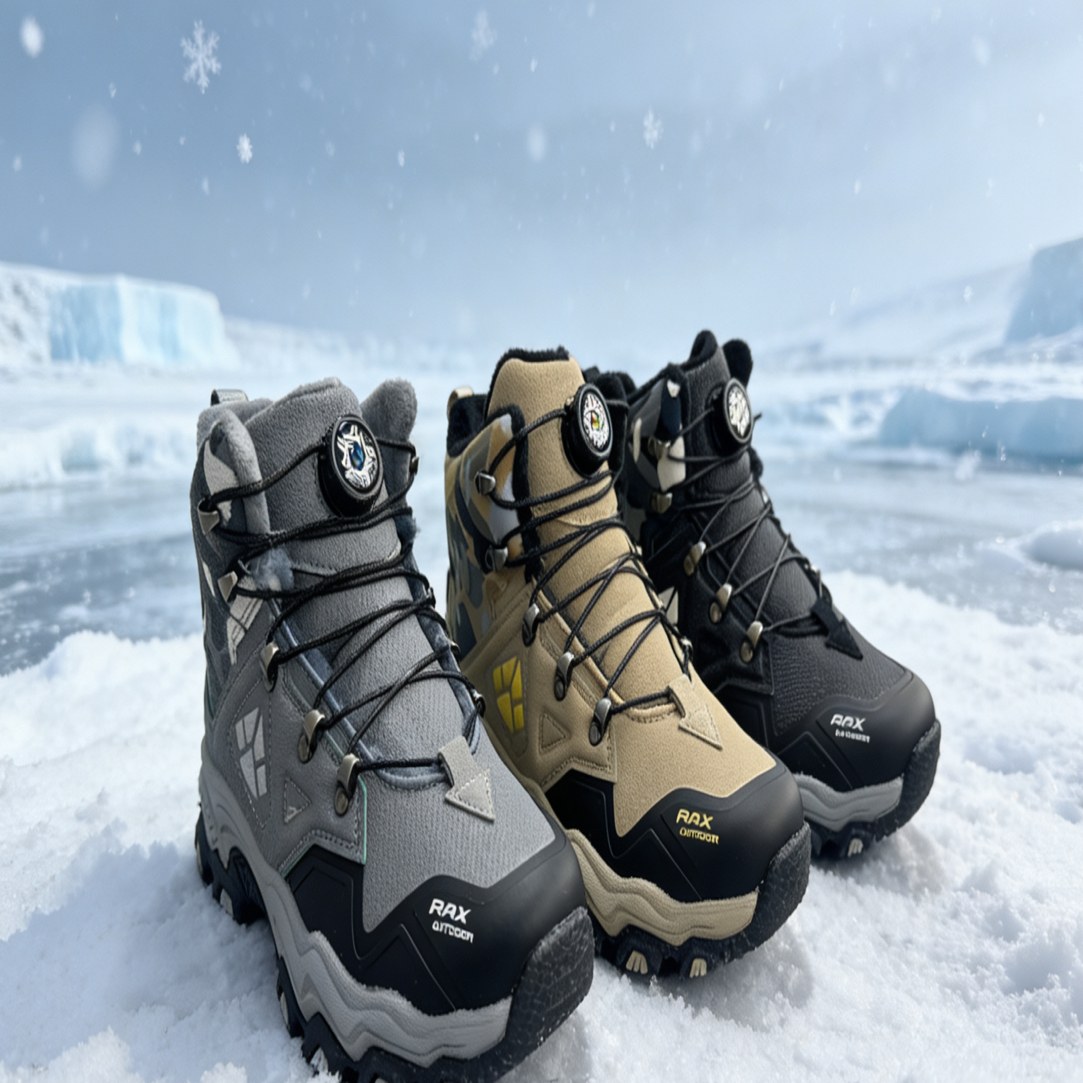 新疆东北冬季高帮徒步登山鞋男女户外防滑防水越野爬山运动休闲鞋