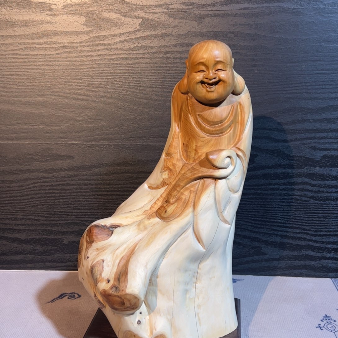 柏木崖柏桌面摆件实木雕件