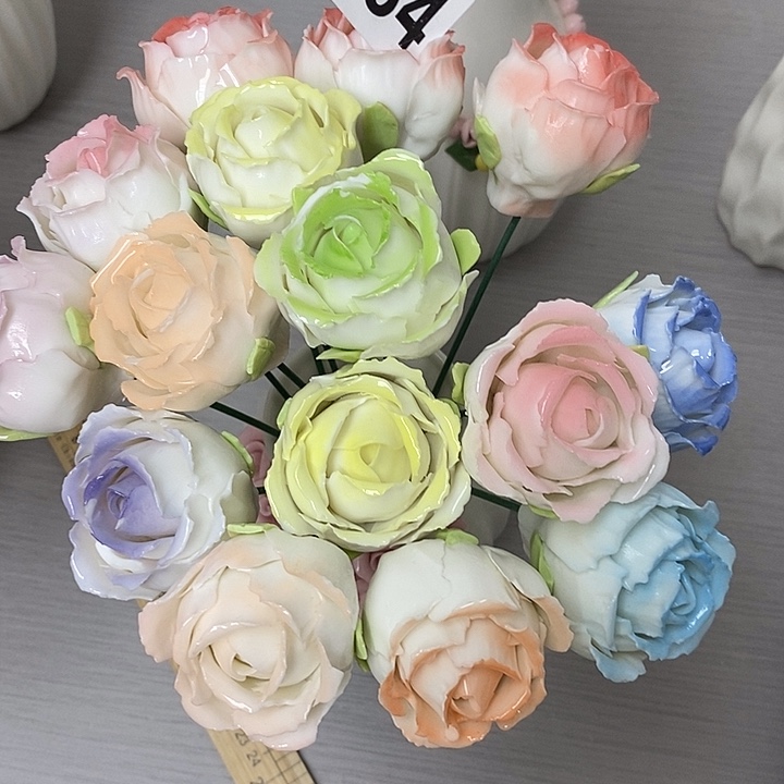 陶瓷陶瓷材料14朵组合