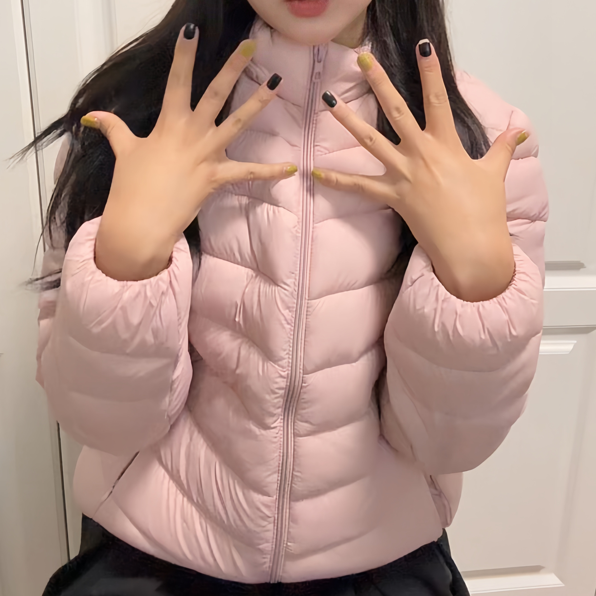棉服立领轻薄女简约时尚保暖短款外套秋冬修身排骨面包服