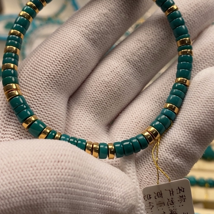 绿松石珠宝奇石18K金镶嵌