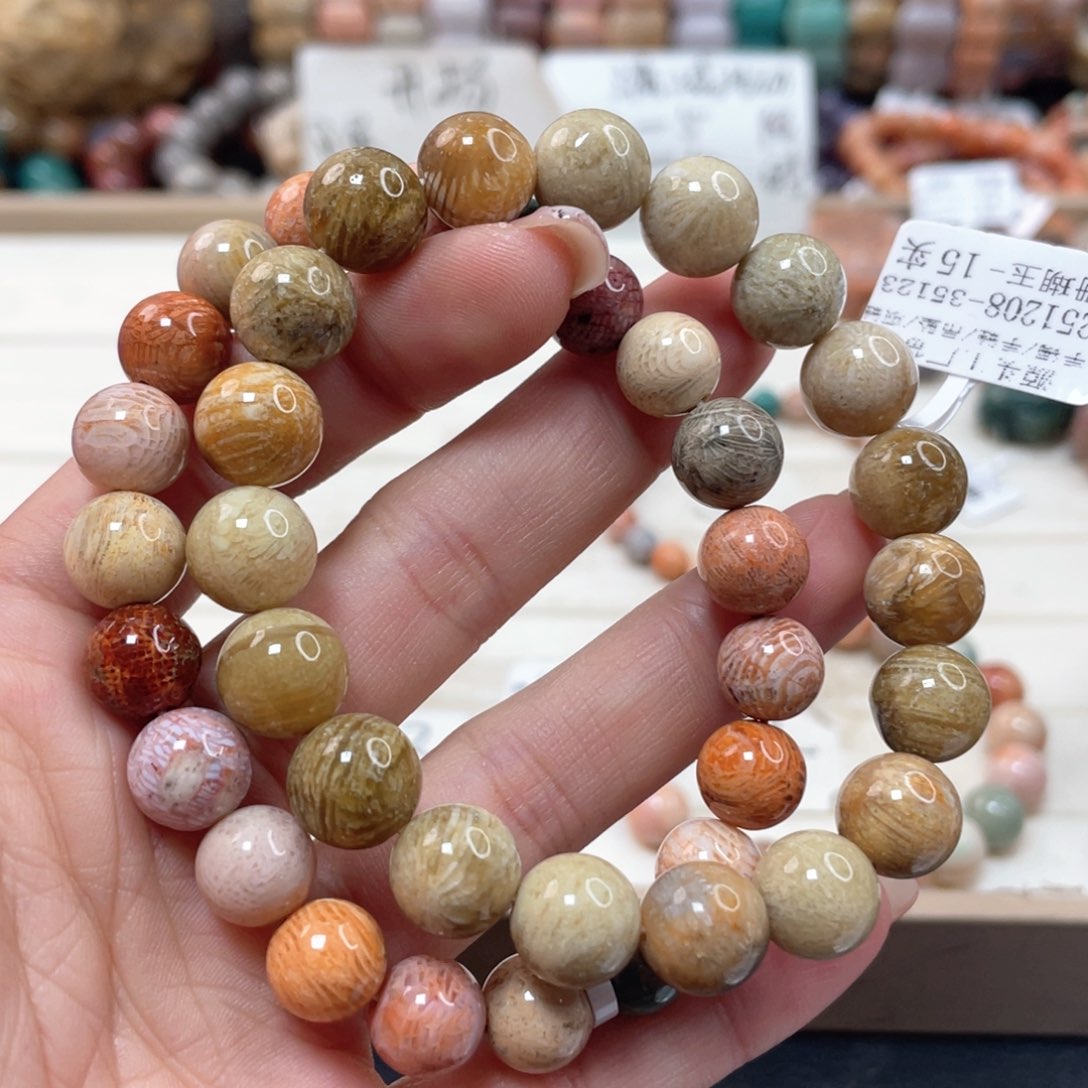 未镶嵌手链硅化玉通*074