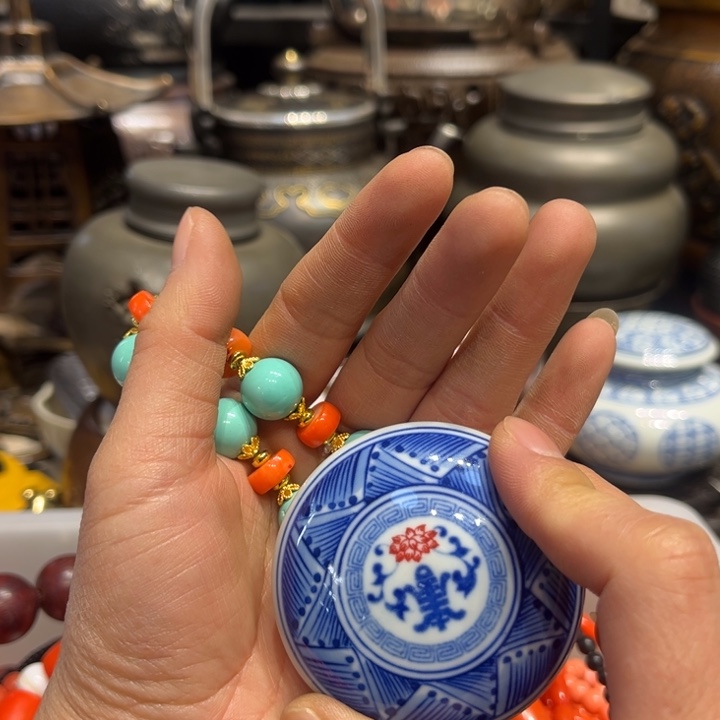 蜜安罐瓷香炉锡茶则