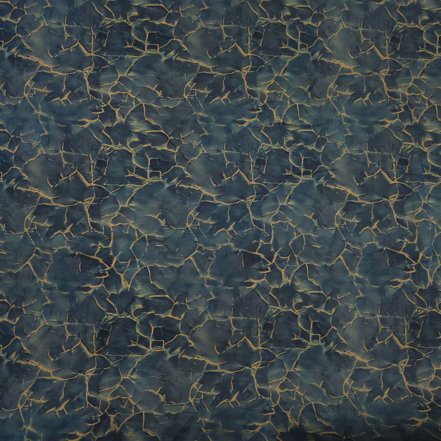 【染底贡缎】棉绸耀黑冰裂纹面料（2米包邮）