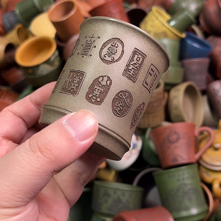 紫砂茶杯全手工紫砂主人杯