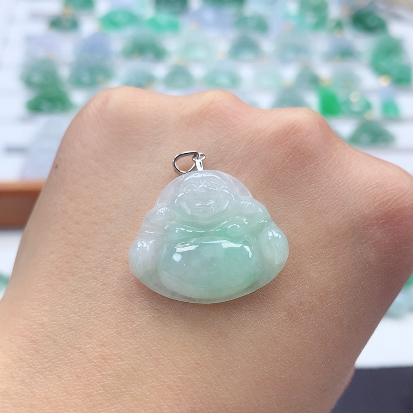 【闪购商品】翡翠吊坠(赠链)银S925镶嵌