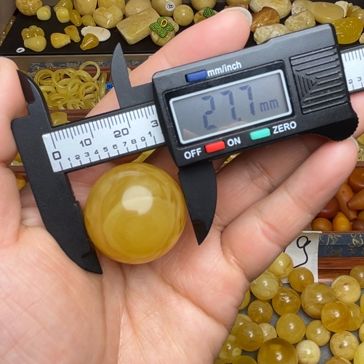 蜜蜡未镶嵌珠宝奇石天然蜜蜡散珠微瑕一粒200