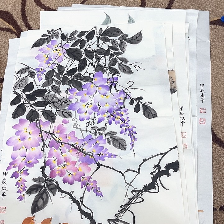 国画期*四尺三开赖永平