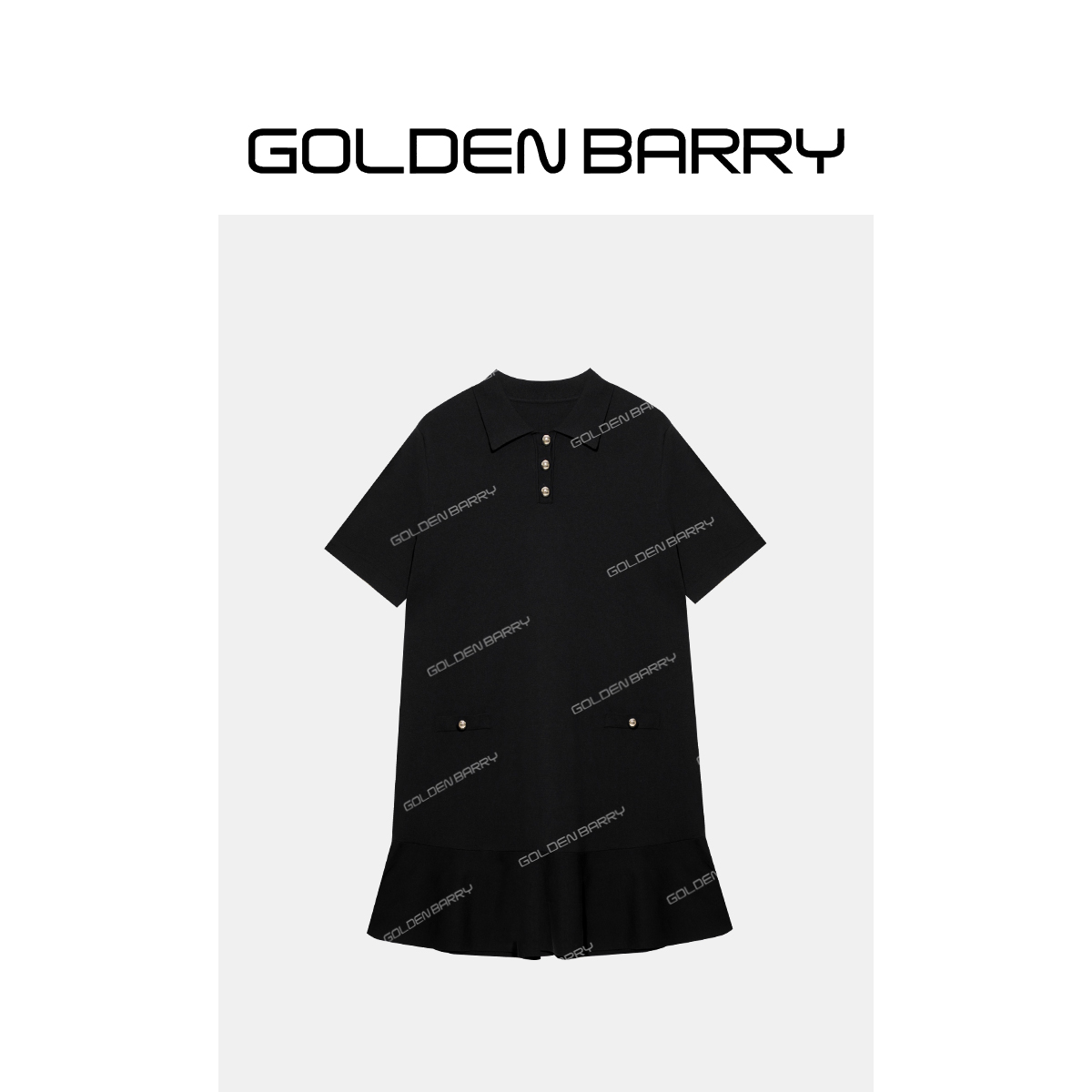 GOLDENBARRY|305025精致老钱风针织连衣裙