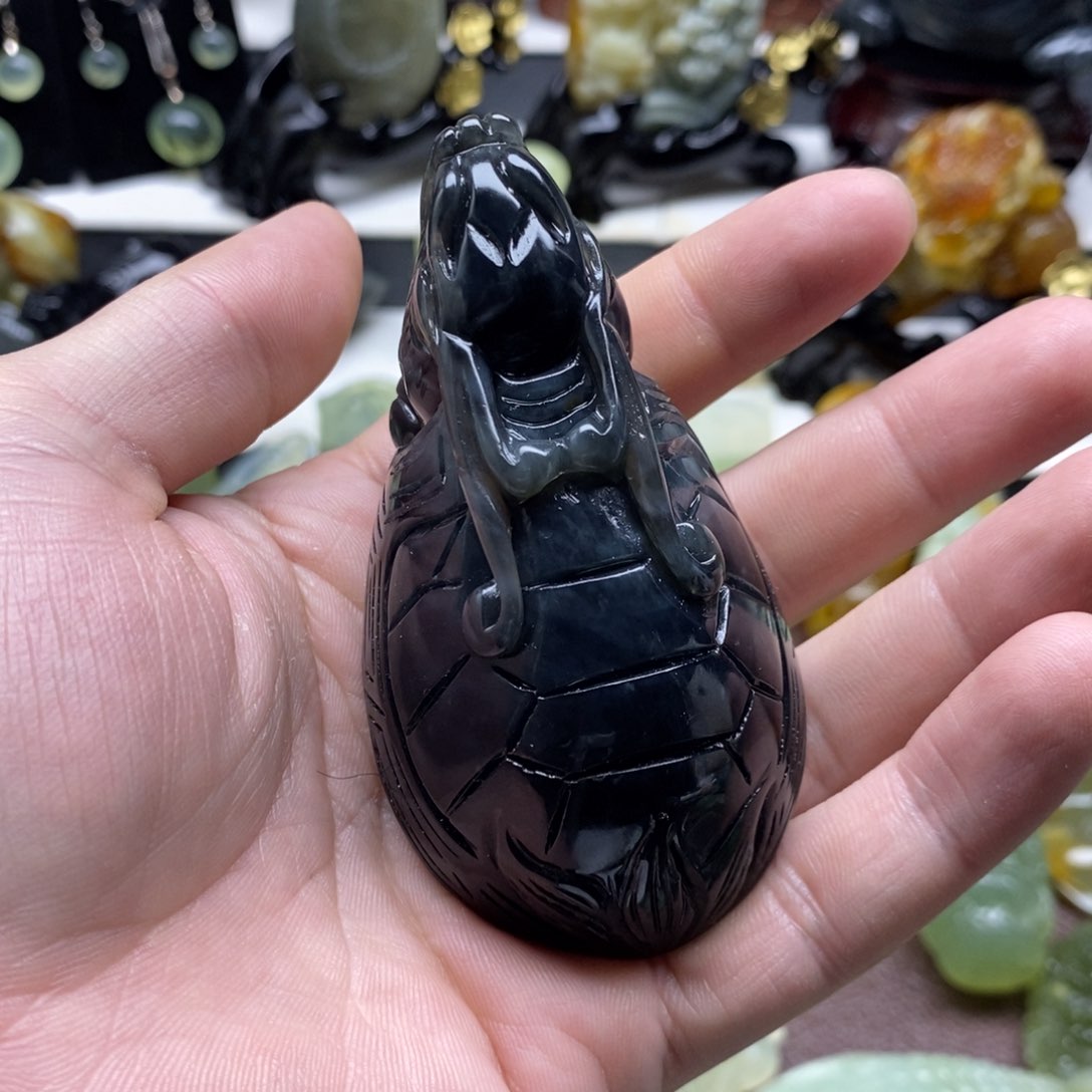 岫玉龙龟手把未镶嵌