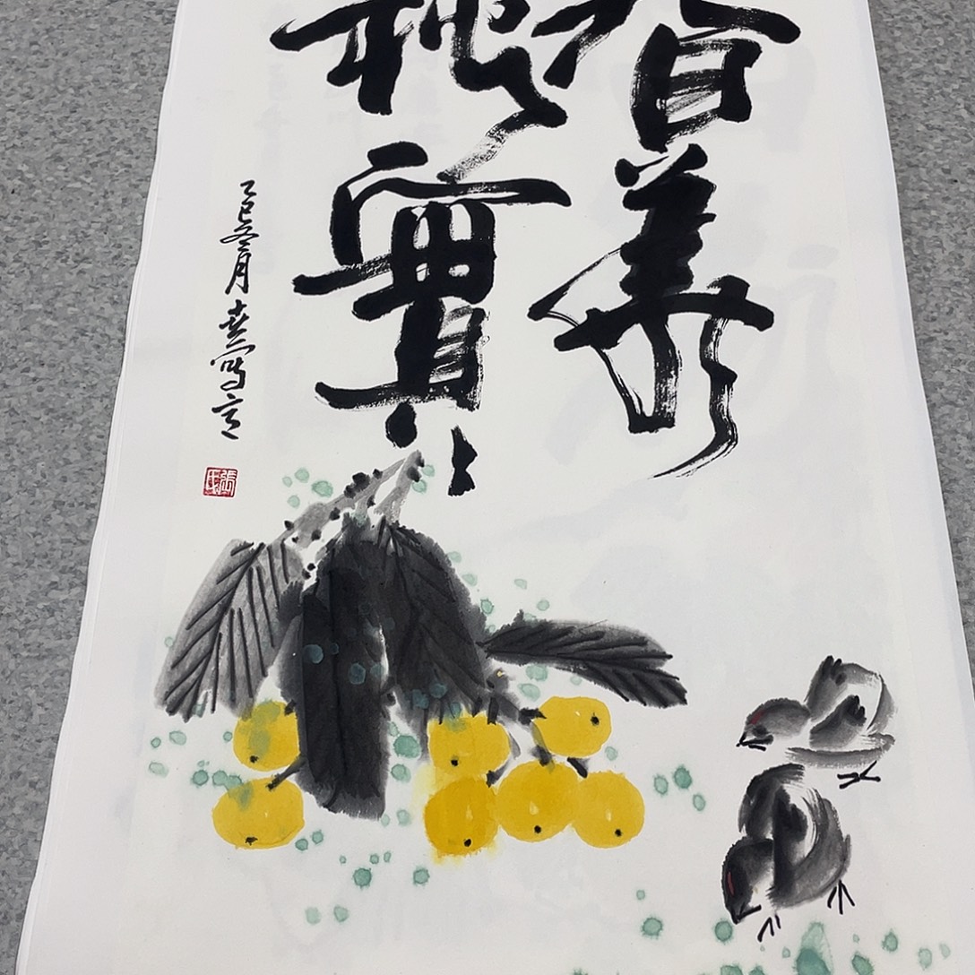 国画2平尺纯手绘花鸟国画作品