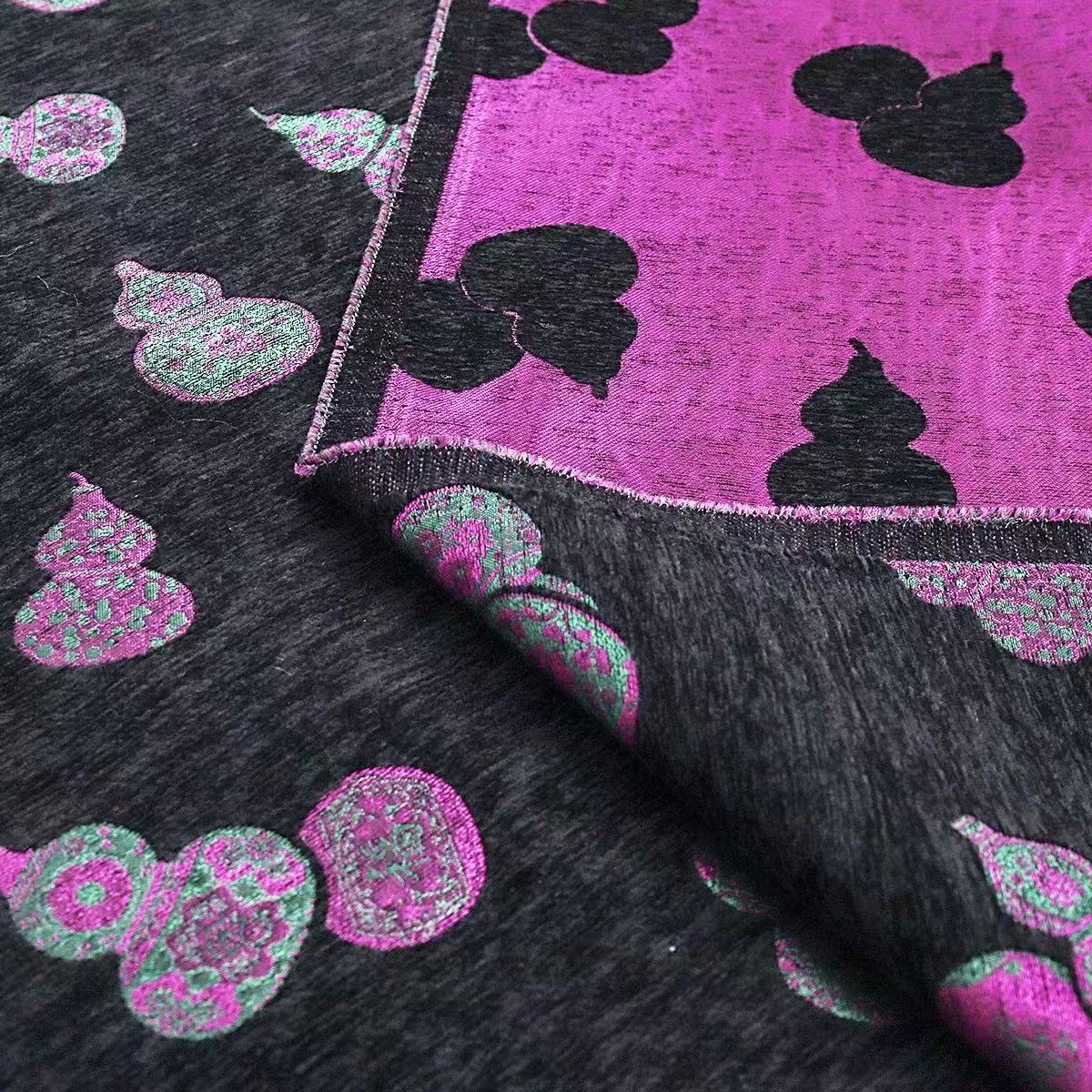 【紫金葫芦】新中式高端雪尼尔宋锦提花面料旗袍上衣服装布料