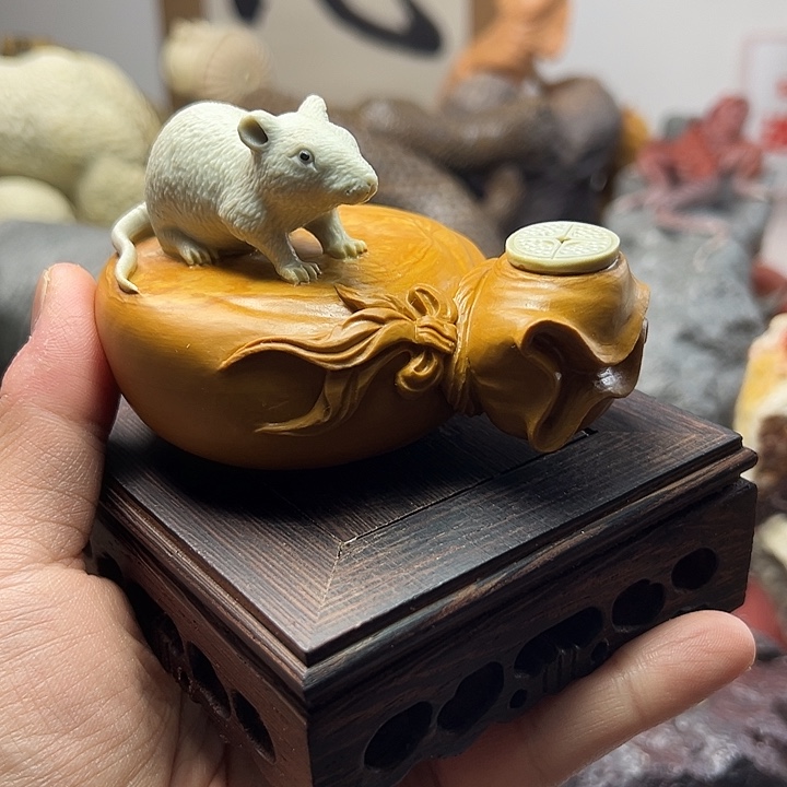 东北石松花石摆件