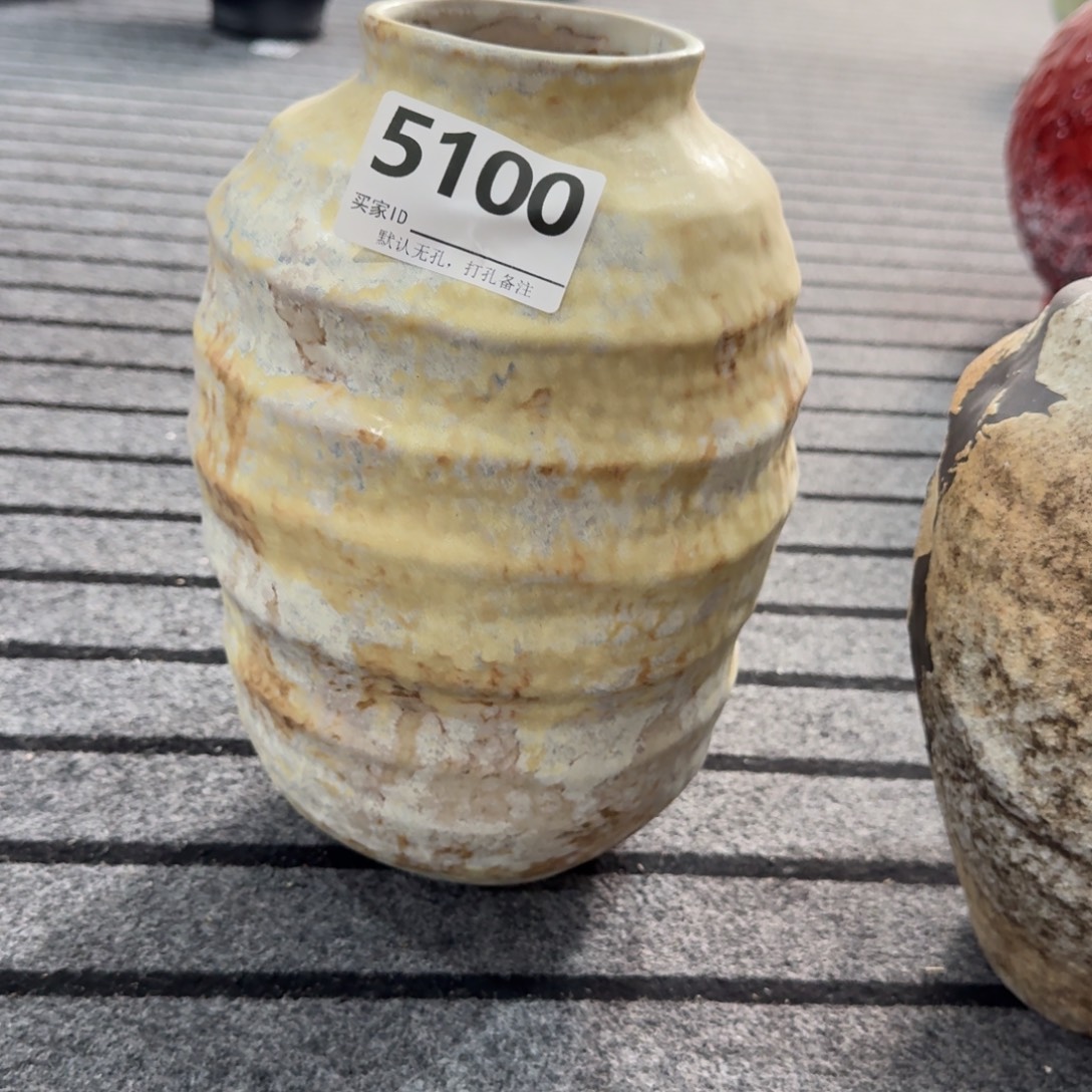 一***）摆件景德镇高温花瓶编码5100高28口8默认无孔