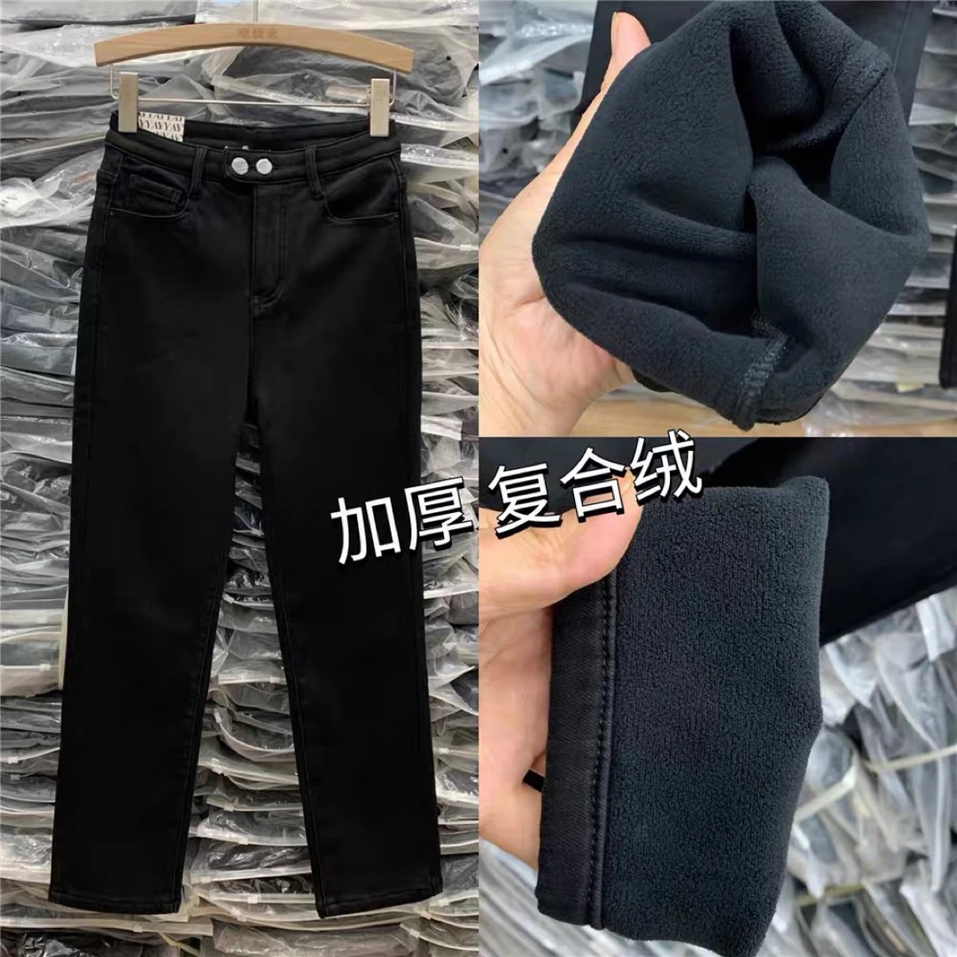 YY 660080 神裤延续 冬季加绒加厚高腰显瘦烟管裤