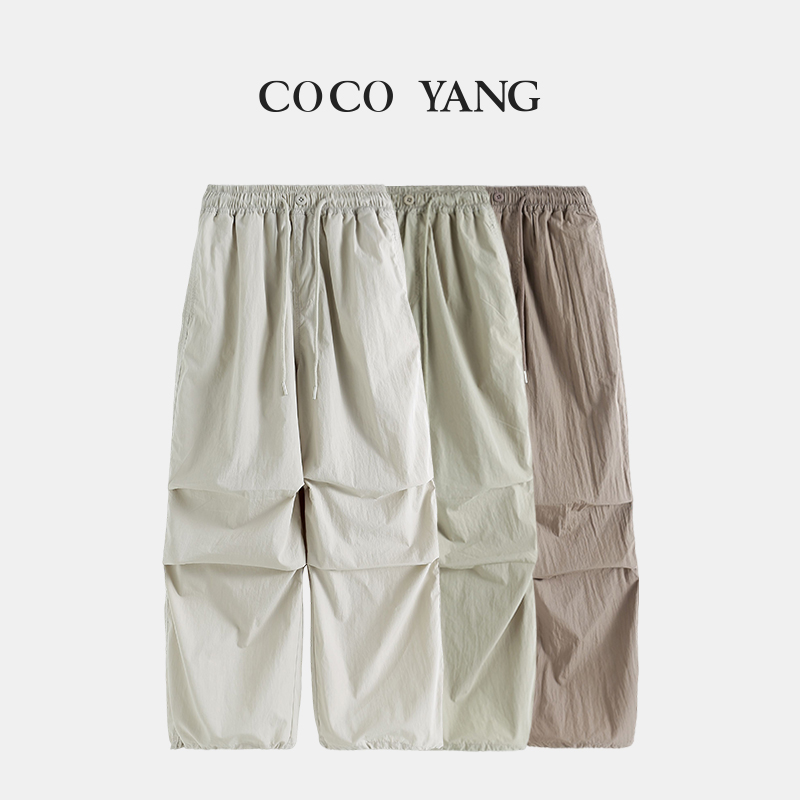 夏季女大童长裤时尚百搭宽松阔腿裤运动休闲裤-YH070