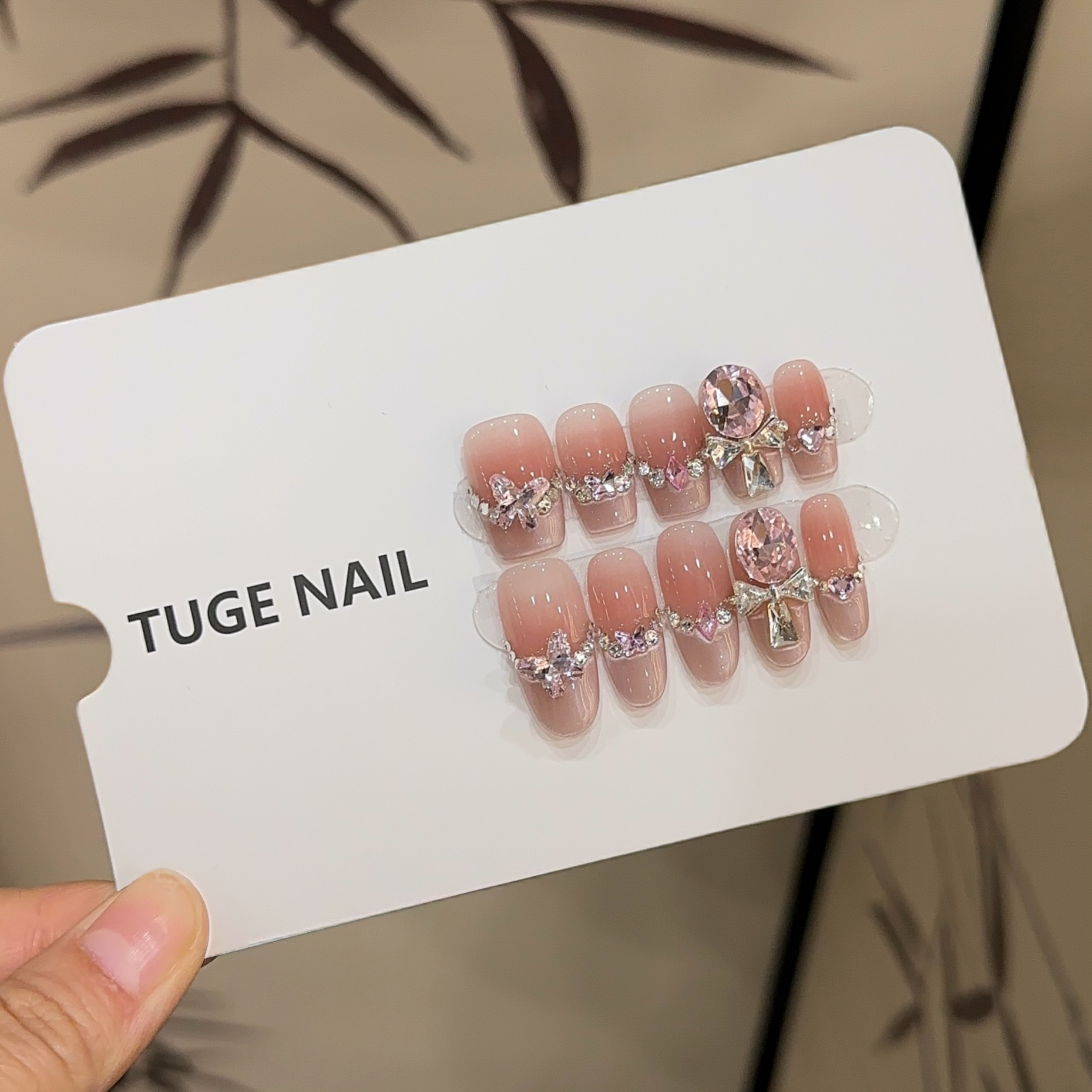 TugeNail“甜心格格”【东洲水晶】春日主义温柔纯欲风手工穿戴甲TGN7