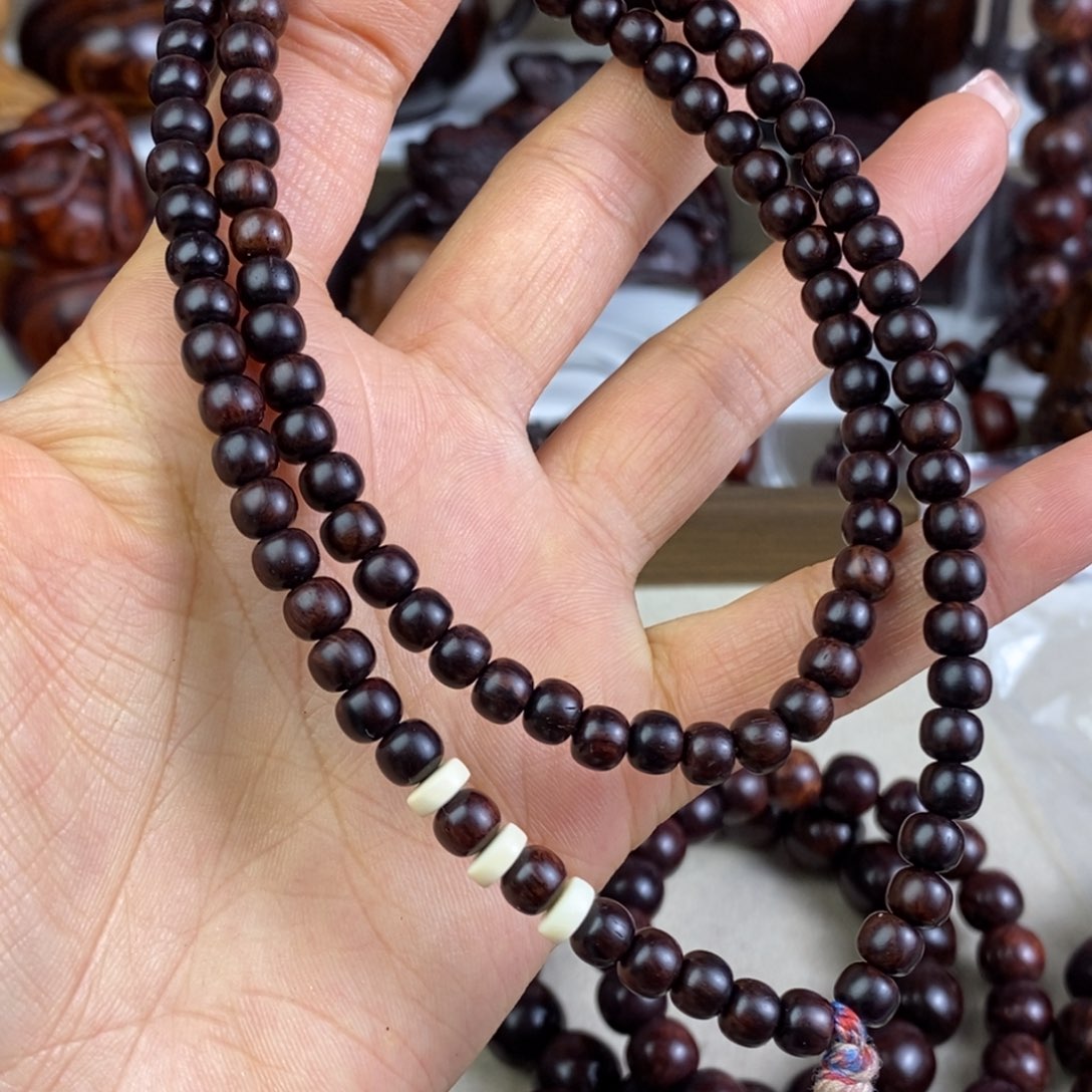 帅***哥木黄花梨紫油梨手串手把