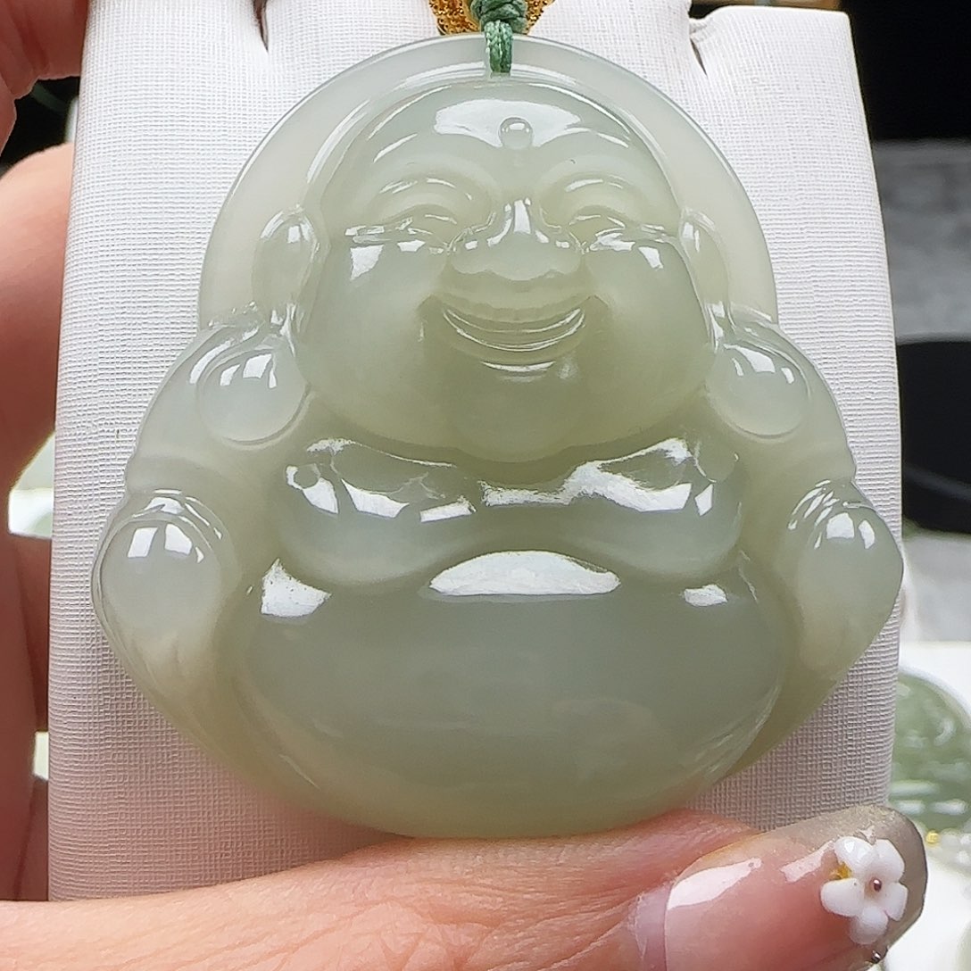 和田玉足金镶嵌颈饰48