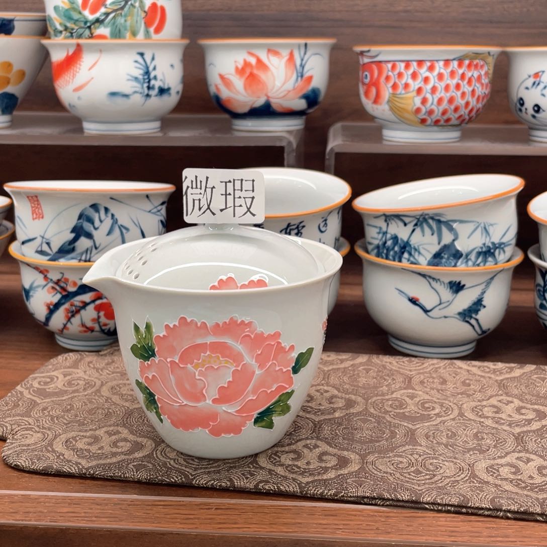 微瑕釉下彩纯手绘