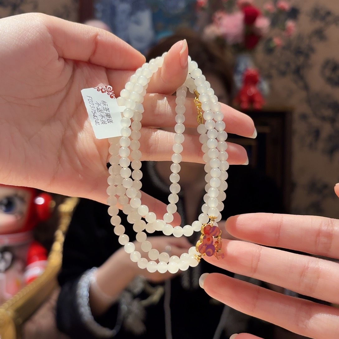 和田玉手串未镶嵌2号