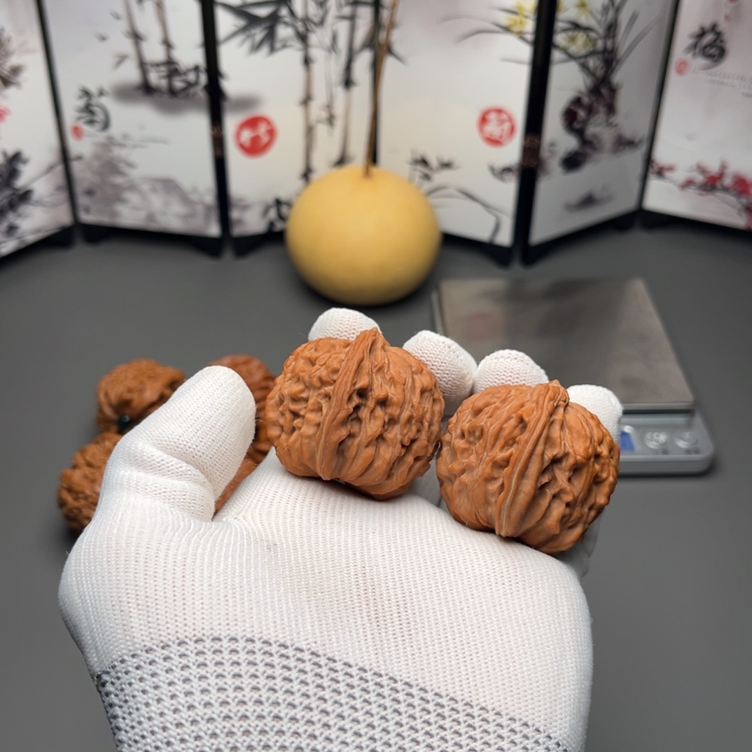 T***d吊坠文玩核桃42尺全品四座楼